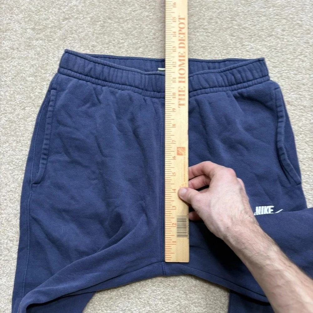 Nike Sweatpants Mens Small Blue Fleece Jogger Pants Pockets Lounge Athletic